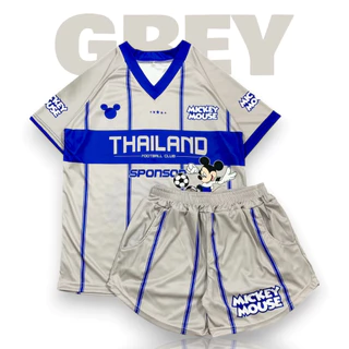 ( OAFSSET7 ) ชุดเซท คอวีลายการ์ตูน มิ้กกี้ TH 4สี มีกระเป๋า ฟรีไซส์/พลัสไซส์