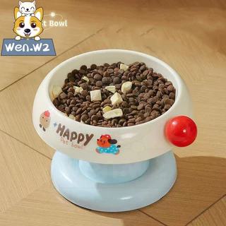 wen.W2 ชามสแตนเลสยกสูง ถอดล้างได้ง่าย มีลายสวยและกันลื่น ช่วยให้สัตว์เล้ียงกินอาหารสบายยิ่งขึ้น