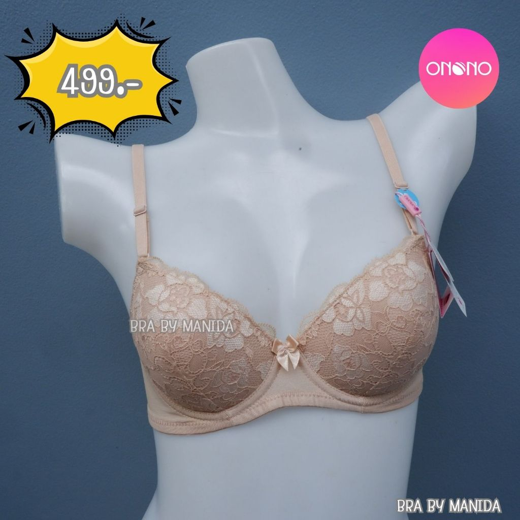 💗 ONONO เสื้อชั้นในมีโครง รุ่น NB6401 💗  บรามีโครง ฟองน้ำหนาปานกลาง- Soft doom สวมใส่สบาย ดีไซน์หวานซ่อนเปรี้ยว💸 499 บาท