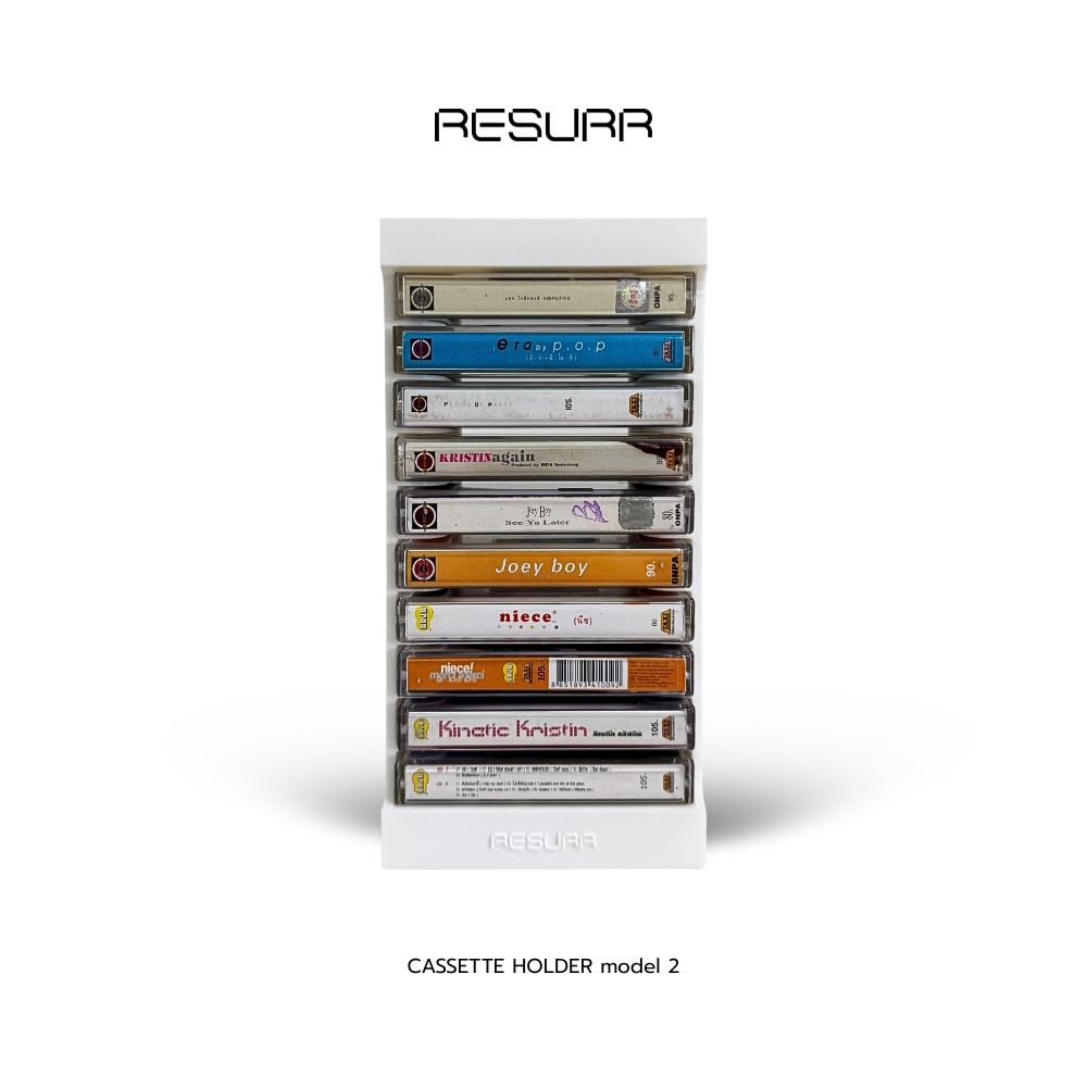 RESURR ชั้นวางเทปคาสเซ็ท model 2 / ชั้นวางเทป ที่วางเทป Cassette Holder