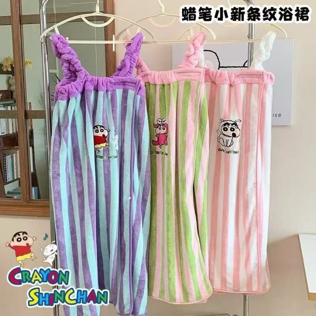 #พร้อมส่ง ผ้าคลุมเช็ดตัวชินจัง
