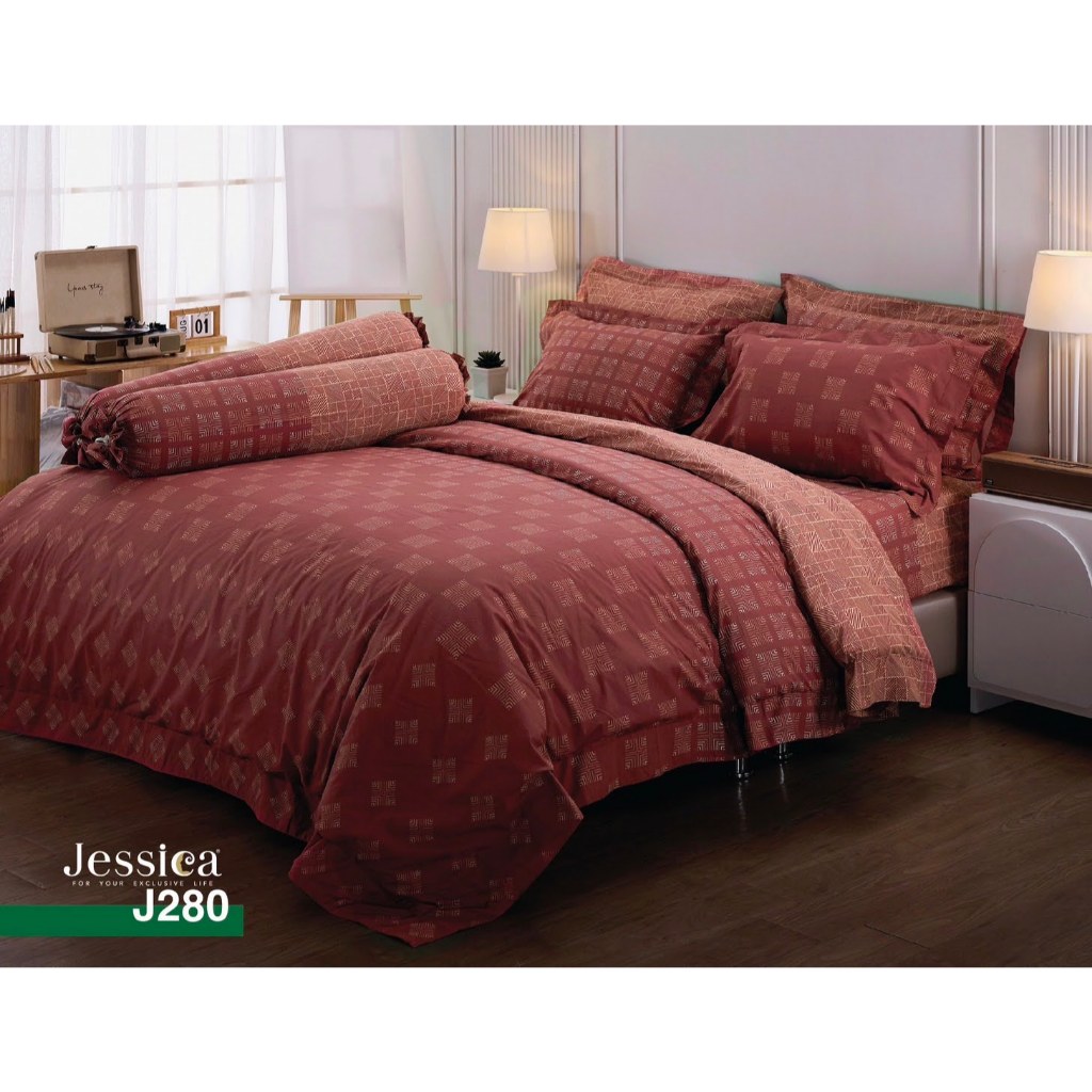 J280 : JESSICA ชุดเครื่องนอนเจสซิก้า รุ่นพิมพ์ลาย (ชุดผ้าปูที่นอน 3.5 , 5 , 6 ฟุต ผ้านวม)