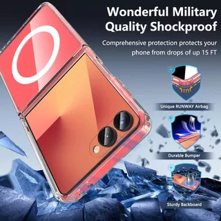 เคสใส เคสกันรอยหน้าจอ Samsung Z Flip 8 / Flip 7 เคสแม่เหล็ก Samsung Z Flip8 / Flip7 Magnetic case