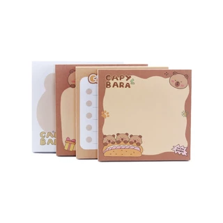 กระดาษโน๊ตลาย Capybara สมุดโน้ตน่ารักๆ โพสต์อิทลายการ์ตูน เหมาะสำหรับนักเรียนนักศึกษา ส่งไวจากไทย