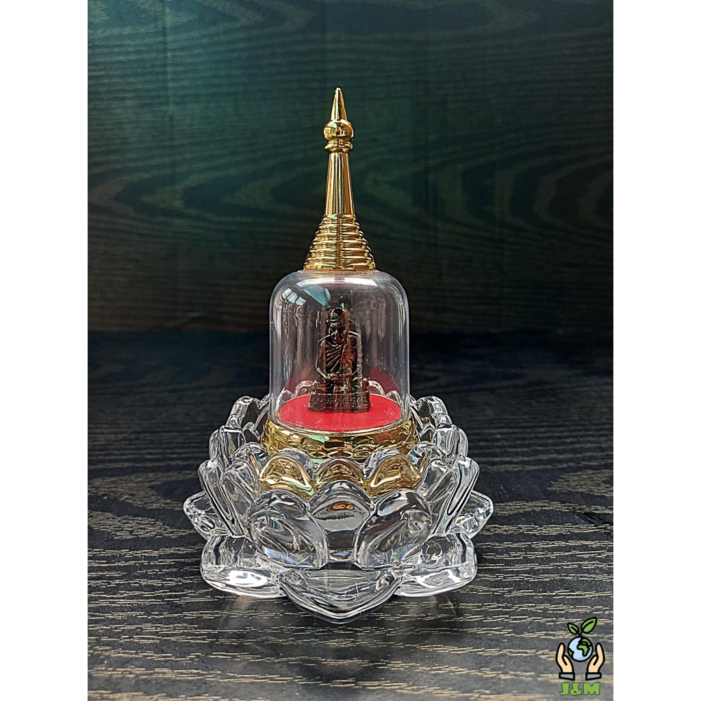 ชุดครอบพระพร้อมฐานดอกบัวแก้วคริสตัล (ไม่รวมองค์พระ)