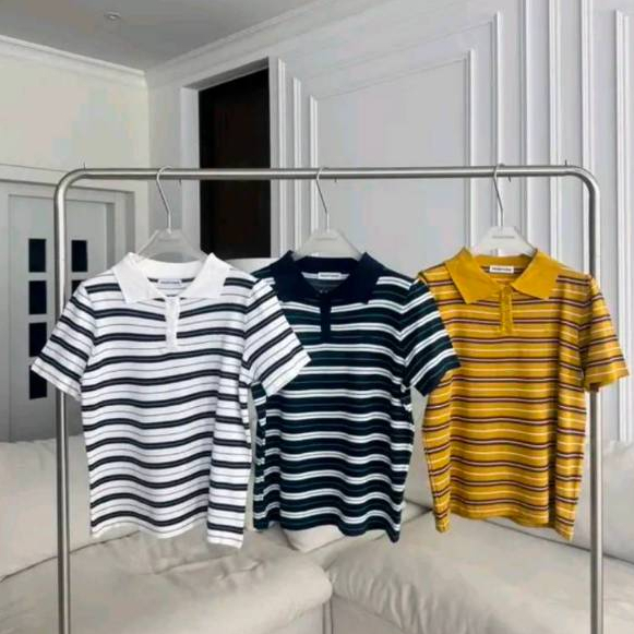 PTPL2913 เสื้อโปโลลายทาง PROMTHONG