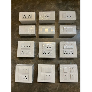 Chang ชุดปลั๊กไฟ+สวิตซ์ไฟ มอก.พร้อมบ๊อกลอยสำหรับงานภายในอาคา…