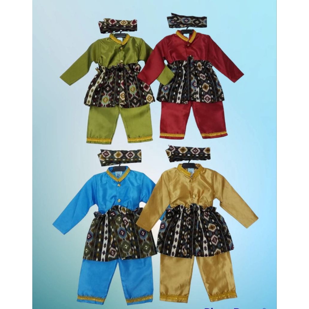 Oy // ชุดอาเซี่ยน ชุดประจำชาติอินโดนีเซีย ชุดนานาชาติ ประกอบด้วย เสื้อ + กางเกง + กระโปรงนอก + ผ้าโพกหัว