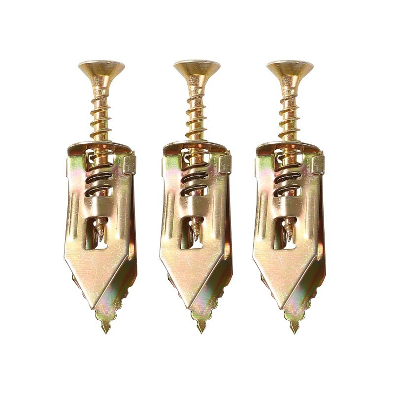 50ตัว พุกยิบซั่มสกรู สกรูงานไม้ สกรูปลายสว่าน พุกผีเสื้อเหล็ก (พุกยิบซั่ม+สกรู) พุกเหล็ก - รูปที่ 6