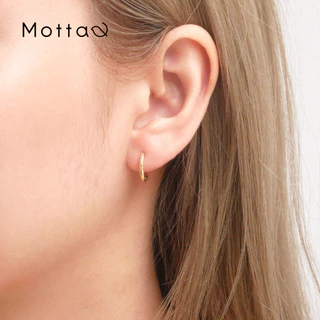 Motta Earring ต่างหูห่วงชุบทองคำขาว เรียบหรูใส่ได้ทุกวัน