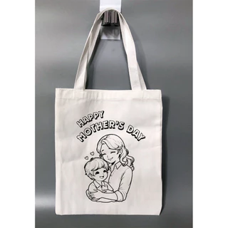 ถุงผ้าระบายสี ลายวันแม่ ลายวันพ่อ สินค้าพร้อมส่ง