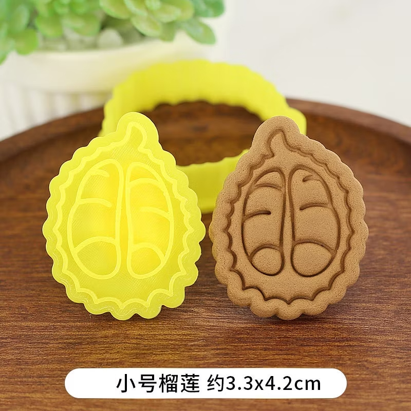 แม่พิมพ์พลาสติก พิมพ์กดคุกกี้ ลาย ผลไม้ สับปะรด ทุเรียน Pineapple Durian Fruit Biscuit Cookie Cutter