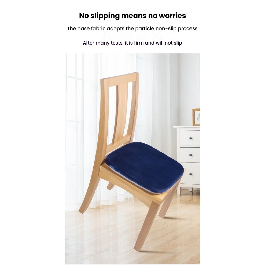 COD หนาพิเศษ เบาะรองนั่ง เมมโมรี่โฟม หนานุ่มนั่ง พร้อมเชือกคล้องเก้าอี้ นุ่มนั่งสบาย เบาะรองนั่งทรงสีเหลี่ยม - รูปที่ 6