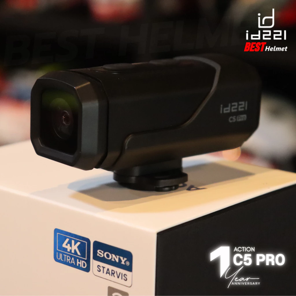 กล้องติดหมวกกันน็อค ACTION C5 Pro - ID221 ภาพคมชัดระดับ 4K thumbnail 5