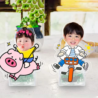ฐานสแตนดี้อะคริลิคหัวดุ๊กดิ๊กแบบโซล่าเซลล์ โมเดลหัวเขย่า แบบอะคริลิค DIY สําหรับตกแต่งรถยนต์ โฆษณาฐานหัวสั่นพลังงานแสงอ