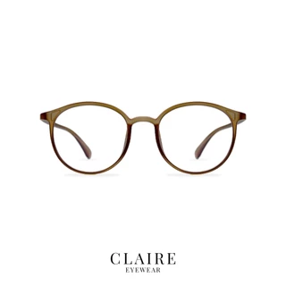 CLAIRE : (AD) แว่นสายตาสั้นขานิ่ม รุ่น "All Day" แว่นกรองแสงสีฟ้า กันแดดUV400 ออกแดดเลนส์เปลี่ยนสี "ชา" | Glasses