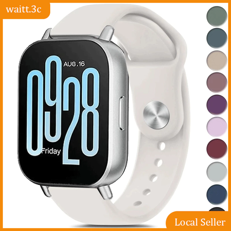 สายรัดซิลิโคนแบบห่วงสำหรับ Redmi Watch 5 Lite สายสปอร์ตสำหรับ Xiaomi Mi Watch5 Mi5 Active สายรัดข้อมือ 22 มม. อุปกรณ์เสร
