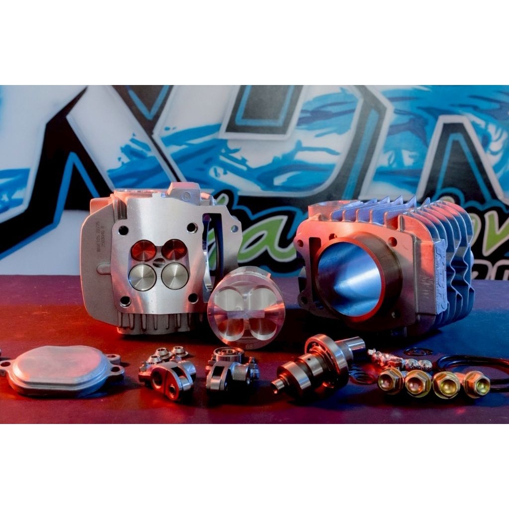 ชุดฝาพร้อมเสื้อหล่อ+ลูกสูบ มีขนาด66/67/68/70/72/74 มิล.w.125-4v.