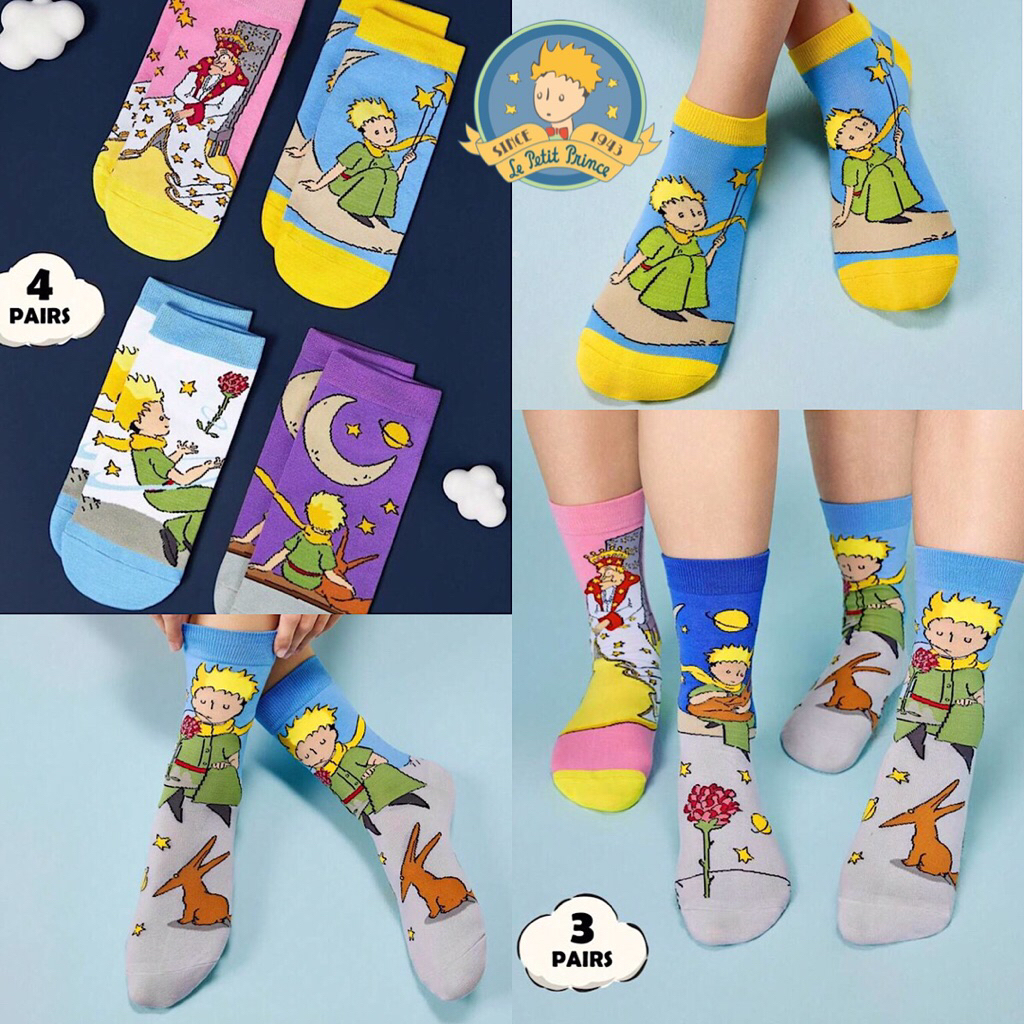 [พร้อมส่ง🇹🇭] เซ็ทถุงเท้า Le Petit Prince®️3-4 คู่/pack 💯% Official Licensed Product
