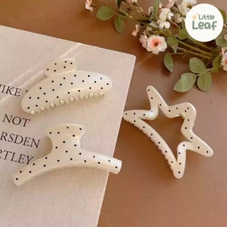 Pokadot Claw Clip - กิ๊บหนีบผมลายจุดสุดน่ารัก สไตล์เกาหลี สวยหรู แมชท์ได้ทุกลุค