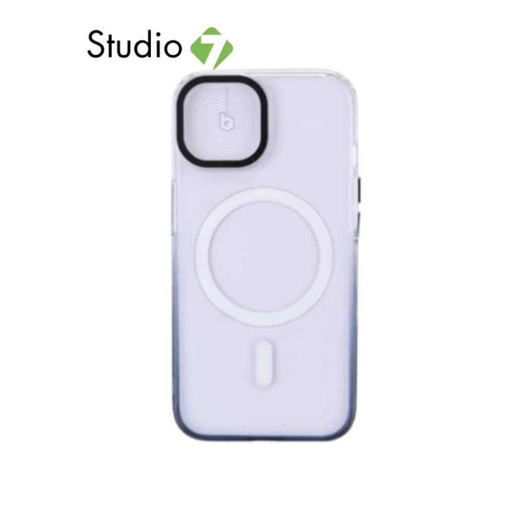 Blue Box เคส iPhone 15 Clear Shading edge with Magnetic Black by Studio7