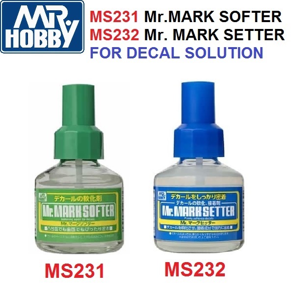 GSI Creos Mr Hobby MS231 Mark Softer, MS232 Mark Setter, Plastic Model Glue Gunpla กันดั้ม กาวโมเดล