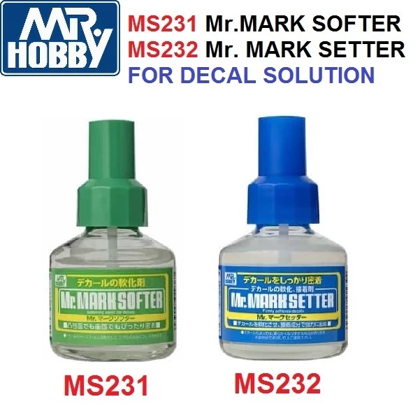 GSI Creos Mr Hobby MS231 Mark Softer, MS232 Mark Setter, Plastic Model Glue Gunpla กันดั้ม กาวโมเดล