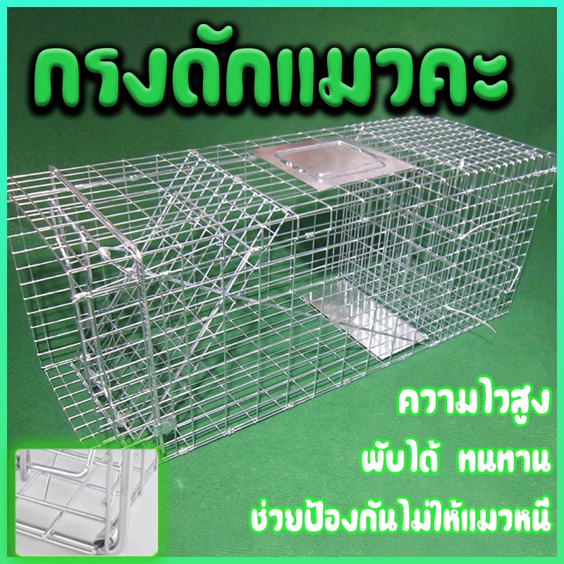กับดักแมว กรงดักแมว ความไวสูง จับสัตว์ป่า ขนาดใหญ สามารถพับได้ ทนทาน ส่งสินค้างจากรุงเทพ ขายตรงจากโรงงาน