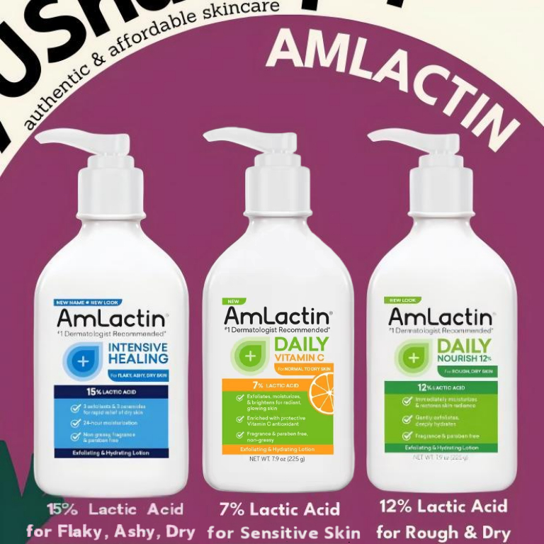 AMLACTIN Daily Nourish Lotion with 7%,12%,15% Lactic Acid for sensitive&rough&flaky&ashy&dry skin