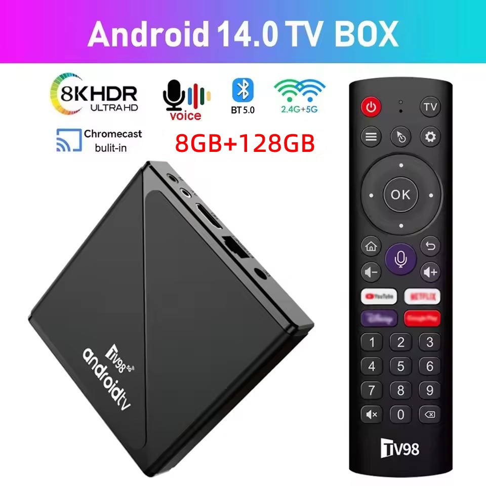 TV98 ATV PRO/MAX Android 14 monomax Digital TV BOX 8K/HD 2.4G/5G Dual WIFI รองรับ (8GB+128GB) กล่อง 