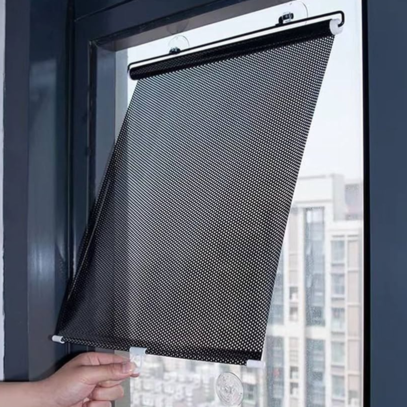 ม่านบังแดด ในรถ กันแดด กันร้อน พับเก็บได้ |ห้องนั่งเล่น คอนโด ติดตั้งง่าย ไม่ต้องใช้สว่าน