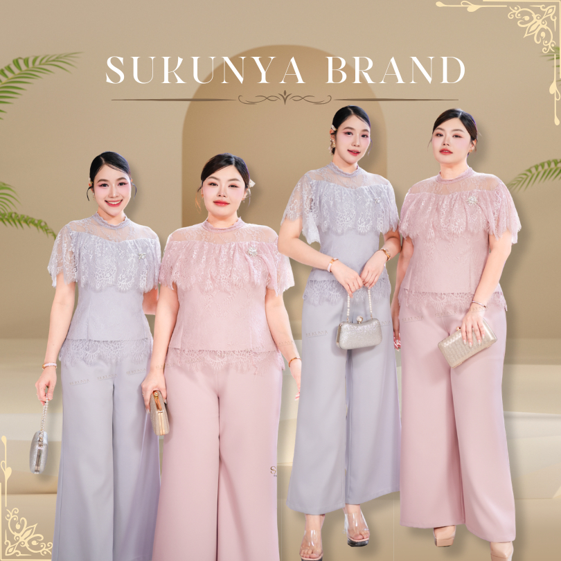 6230::ชุดSetงานกางเกงสองชิ้น ผู้หญิง Clothing เสื้อผ้า ลูกไม้