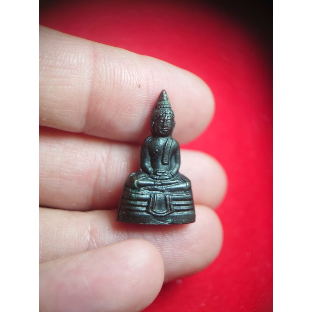 พระกริ่ง หลวงพ่อโสธร พิมพ์หน้าใหญ่ นิยม วัดโสธรวรารามวรวิหาร จ.ฉะเชิงเทรา ปี 2508 ทองแดงรมดำสวย