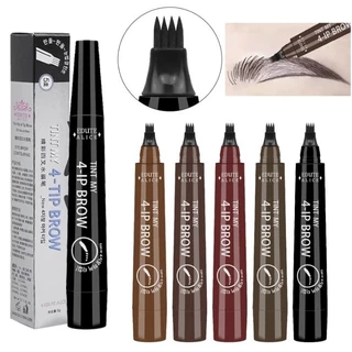 BROW (ร้านไทย)ดินสอเขียนคิ้ว 4 ส้อม แบบกันน้ำ ติดทนนาน ติดทนทาน คุณภาพดี 4 Fork Eyebrow Pencil