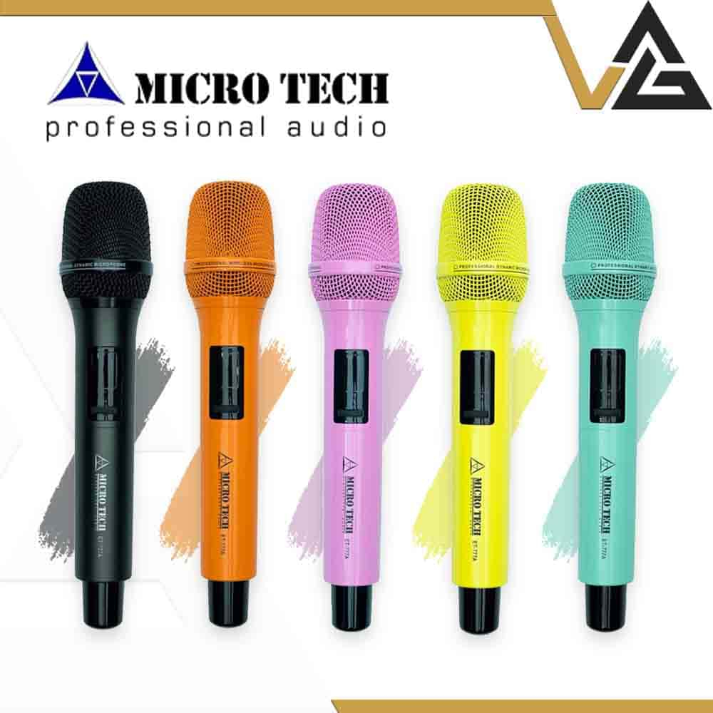 MICROTECH ไมค์ลอยคู่ รุ่น ET-777A ไมโครโฟนไร้สายคู่ ตัวไมโครโฟนมีจอบอกสถานะแบตเตอรี่ ใช้ย่านความถี่ 