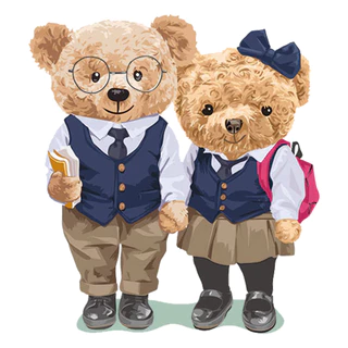 ตัวรีดการ์ตูนสุดฮิต 🐻 Polo bear 2 🐻 รีดง่าย ตัวรีดติดเสื้อ สติกเกอร์รีดติดเสื้อ 🐻