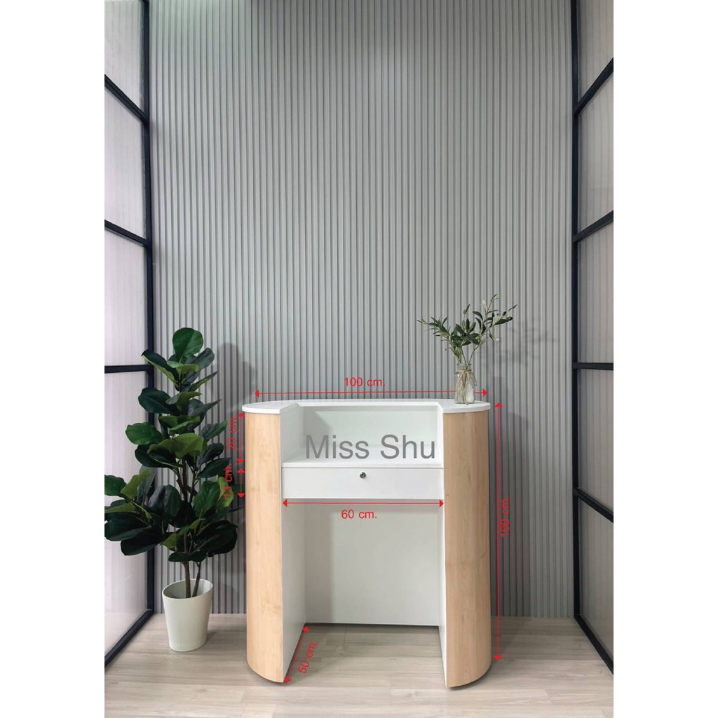 เคาน์เตอร์ไม้ เคาน์เตอร์ต้อนรับ เคาน์เตอร์โค้ง (จัดส่งกรุงเทพ-ปริมณฑล) - รูปที่ 6