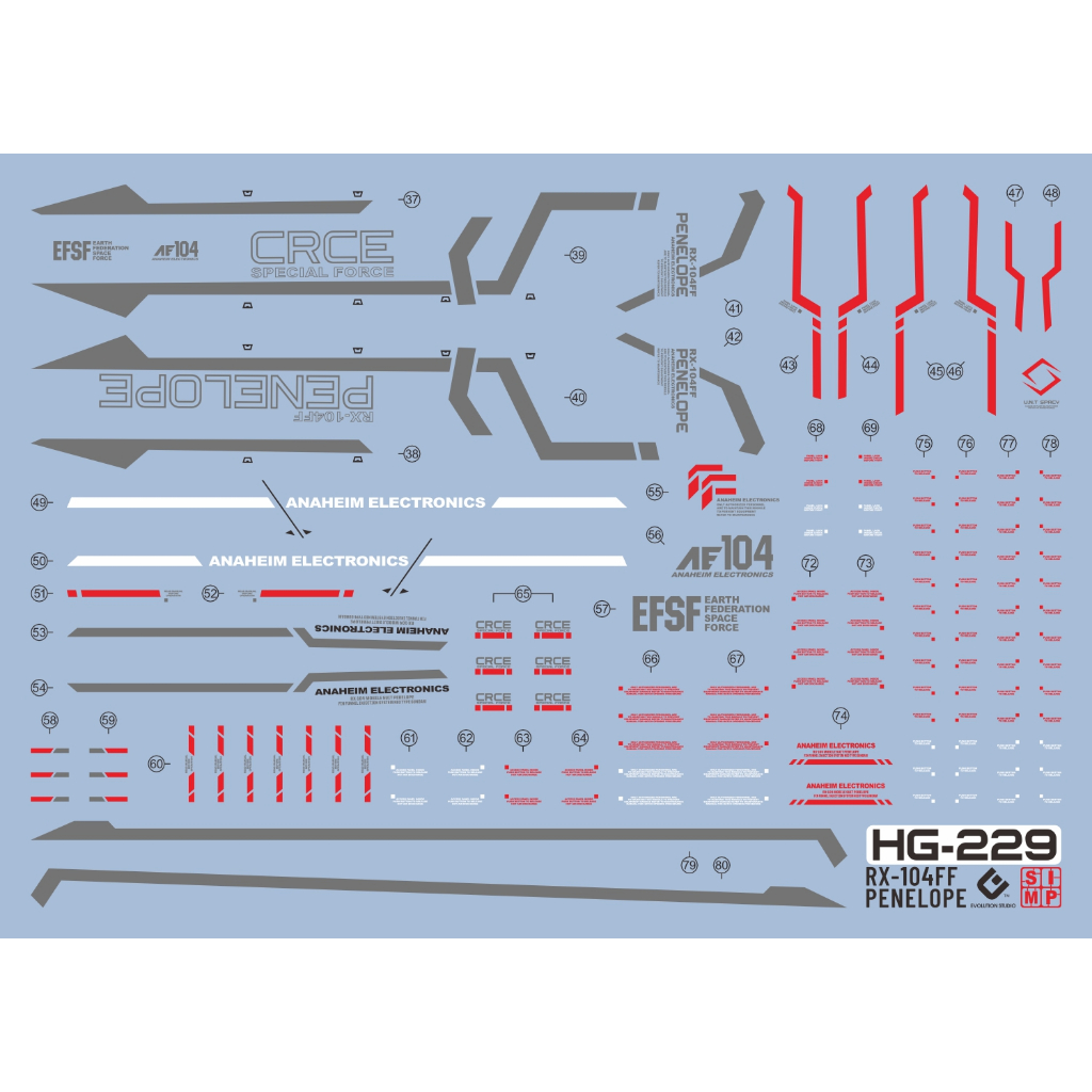 EVO Decal HG 1/144 RX-104FF Penelope