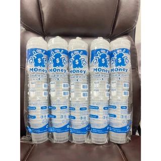 ถ้วยเต้าฮวย 6 ออนซ์ (100 ชุด) 5 แถวถ้วยพร้อมฝาฉีก ถ้วยแคปซูล ถ้วยหนา ฝาฉีกง่าย