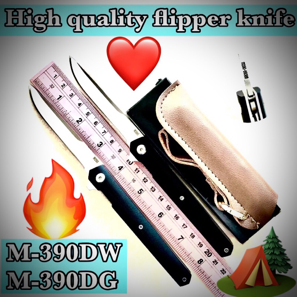 High quality flipper knife M-390DG/DW for collection and use camping 🏕️