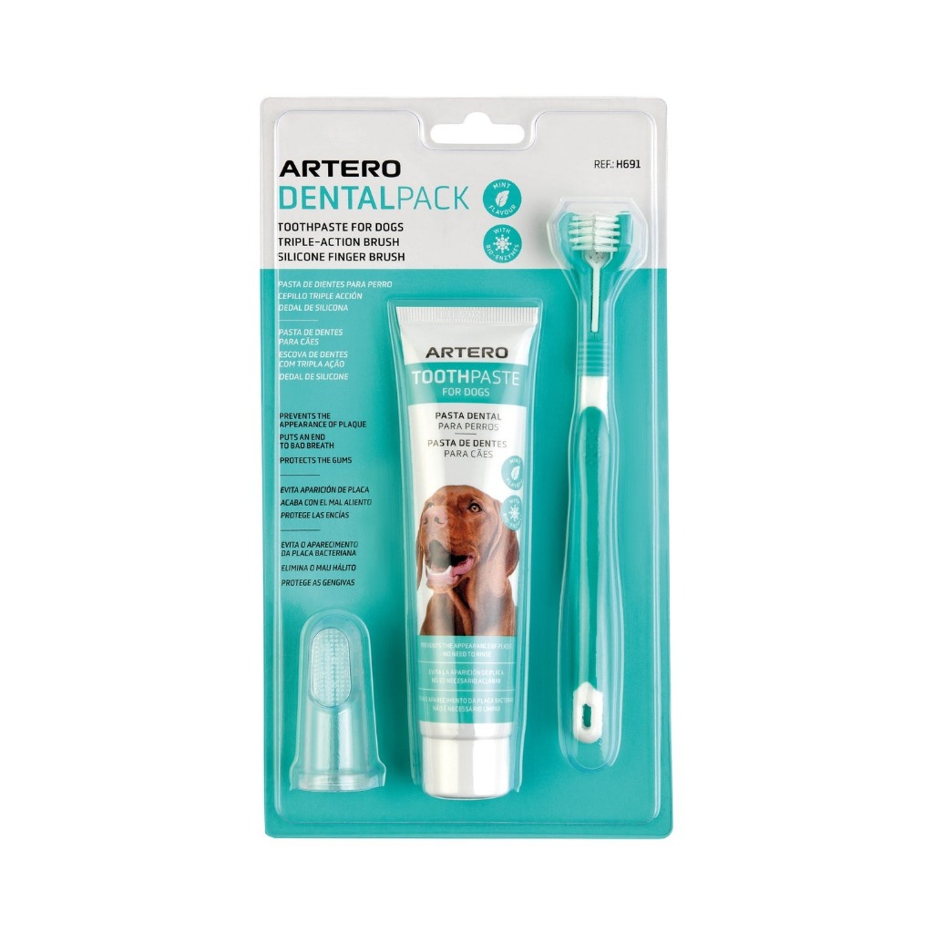 Artero Dental Pack Smile ชุดดูแลช่องปากสำหรับสุนัขแบบครบเซ็ต / แปรงสีฟัน