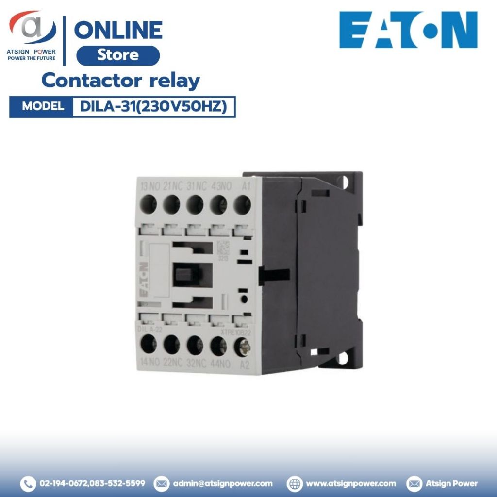 Contactor Relay DILA-31 (230V 50Hz) 3N/O + 1N/C - AC