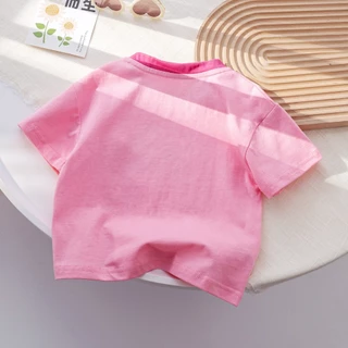 เสื้อเด็กหญิงลายดอกบาน 1-4 ขวบ ผ้านุ่ม ใส่สบายตัว ดีไซน์น่ารัก