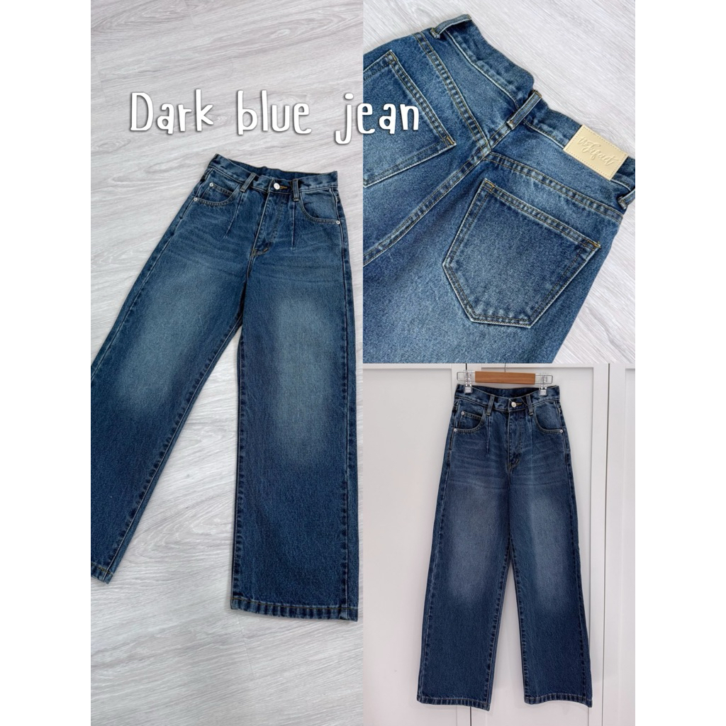 Jean ขายาวสี Dark blue (รหัส999)👖
