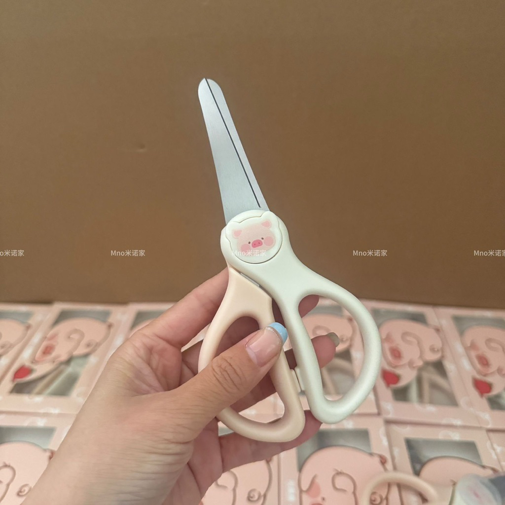 กรรไกรตัดอาหารและตัดผักผลไม้ลายการ์ตูนหมูLULU - รูปที่ 2