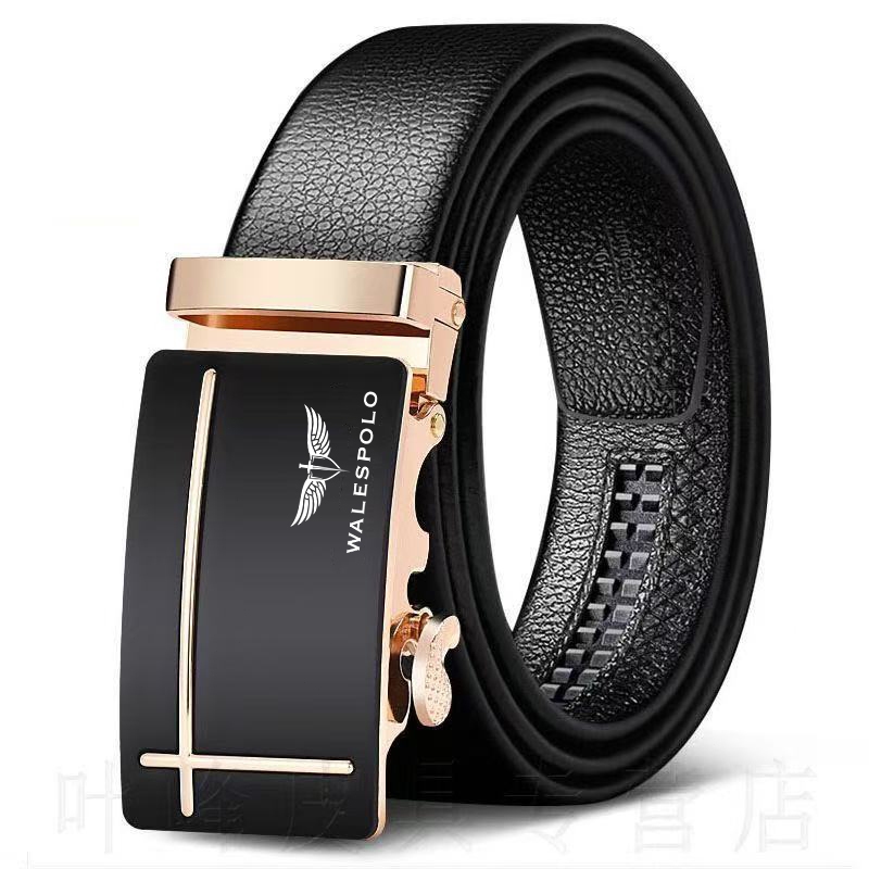 🔥SALE🔥WALESPOLO บรรจุภัณฑ์ของแท้ 100% พร้อมส่ง เข็มขัดหนังแท้ เข็มขัดผู้ชาย သားရေခါးပတ်