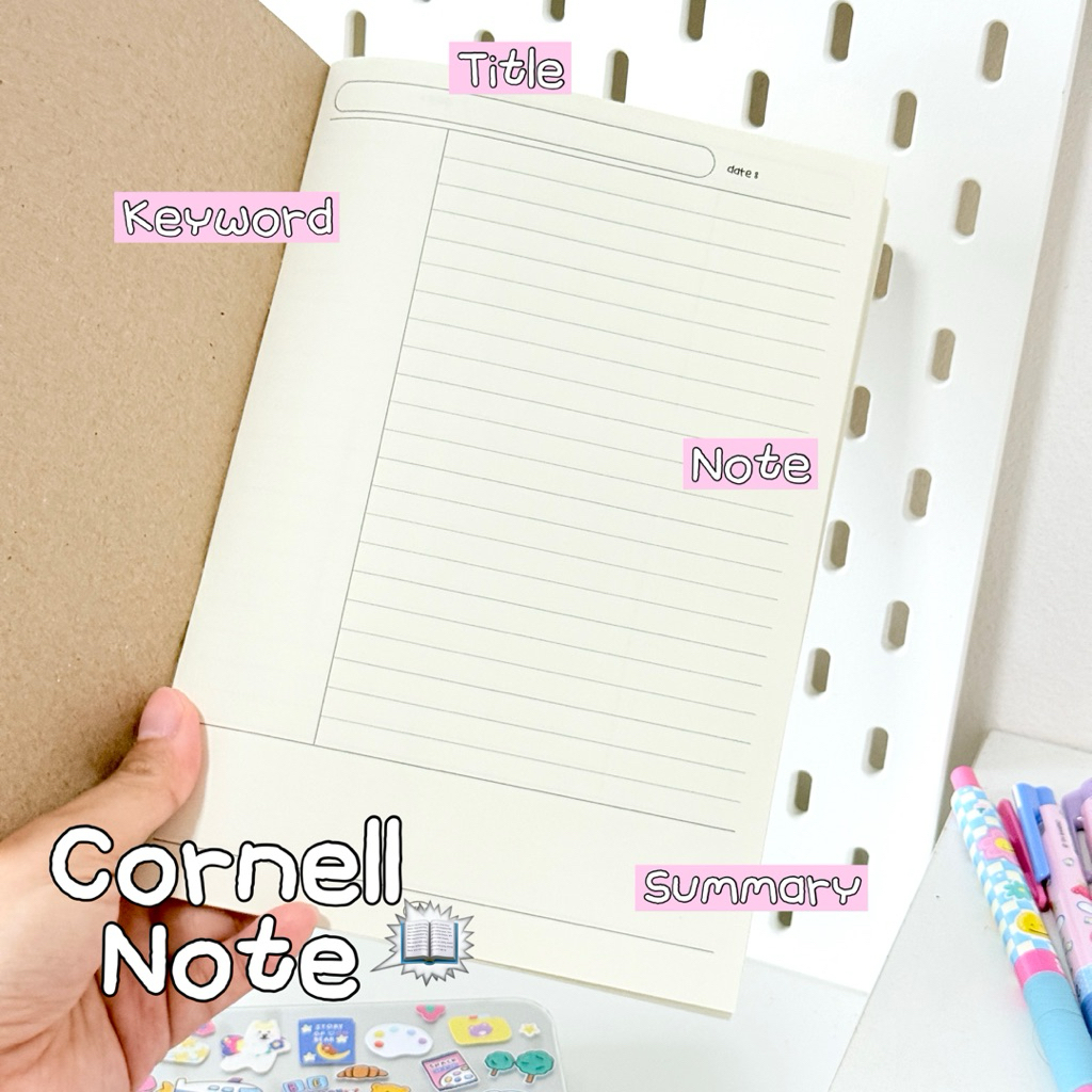 [เย็บมุงหลังคา] Cornell note สมุดบันทึก สมุดจดสรุป