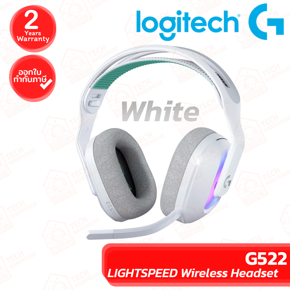 Logitech G522 Lightspeed Wireless Headset [White] หูฟังเกมมิ่ง ไร้สาย สีขาว ของแท้ ประกันศูนย์ 2ปี