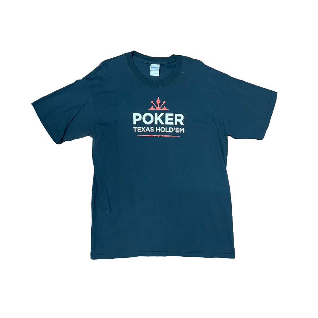 เสื้อยืดวินเทจ TEXAS HOLDEM สวยสวย สีดำ