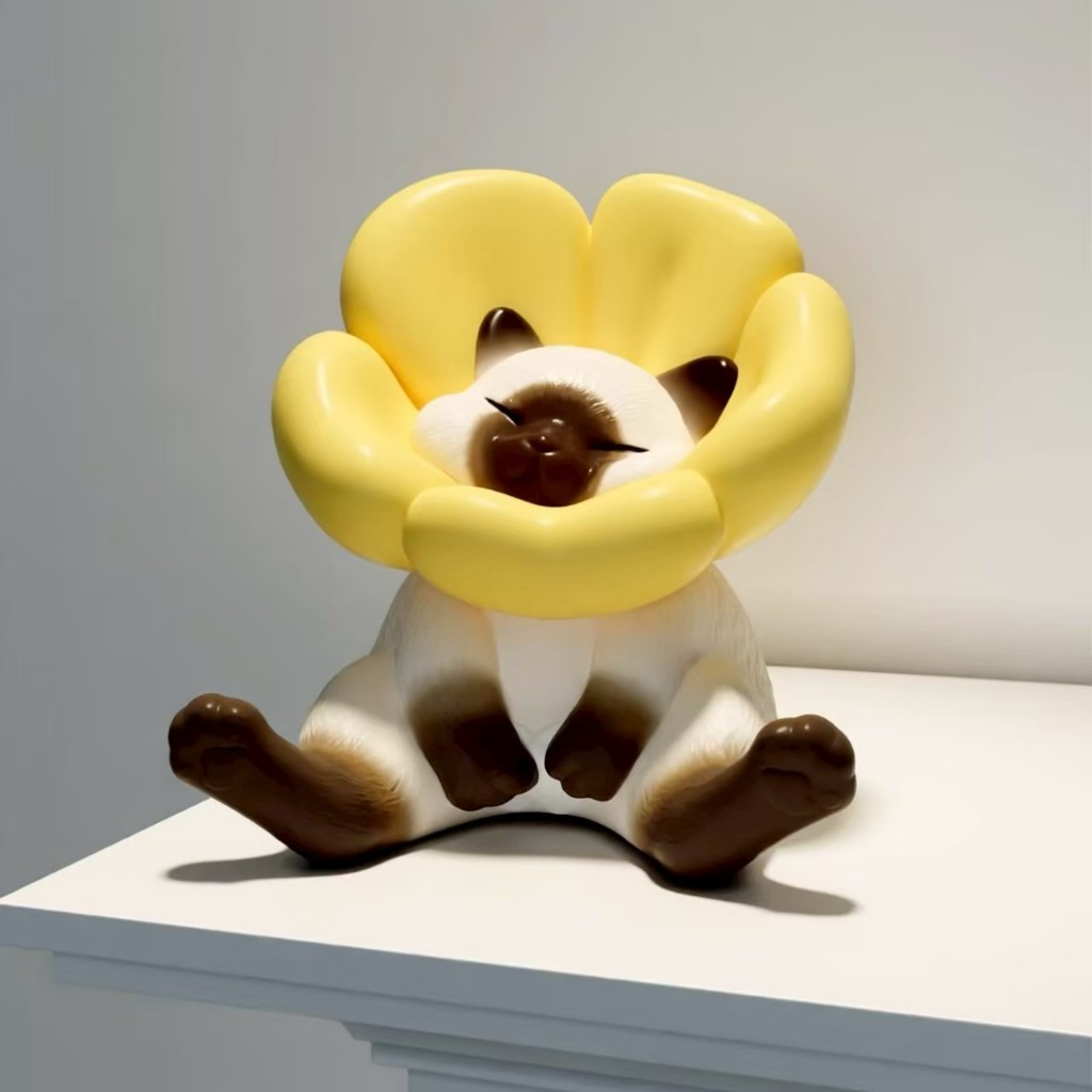 🌻 Phone Holder Lazy Cat ที่วางมือถือ แมววิเชียรมาศ ที่ตั้งมือถือ โทรศัพท์ น้องแมว ตกแต่งโต๊ะทำงาน 30007